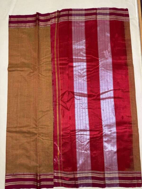 ILKAL EXCLUSIVE SAREES - BROWN BORDER